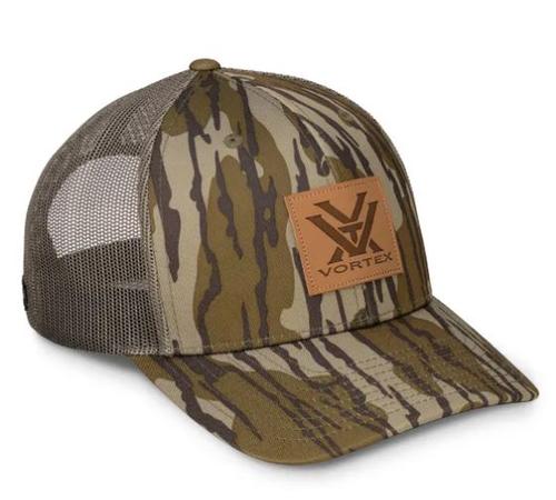 Vortex Barneveld 608 Cap, Mossy Oak Bottomlands, Leather Patch (120-31-BOM)