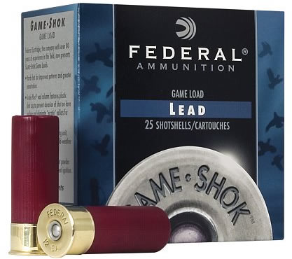 Federal Premium Game-Shok High Brass H41275, 410 Gauge, 2 1/2", 1/2 oz, 1200 fps, #7.5 Lead Shot, 25 Rds/Bx
