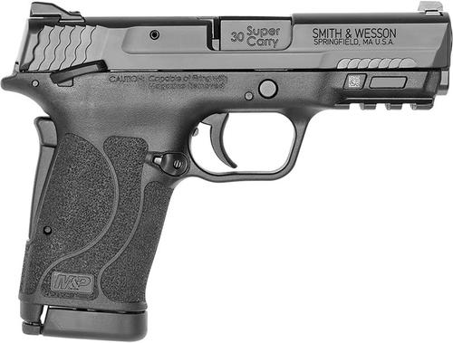 Smith and Wesson M&P Shield EZ Pistol 13458, 30 Super Carry, 3.67", Black Polymer Grips, Matte Black, 10 Rds