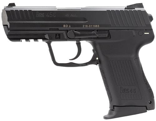 Heckler & Koch HK45C V7 LEM Pistol 81001112, 45 ACP, 3.94in, Black Interchangeable Backstrap, Black Finish, 8 Rds