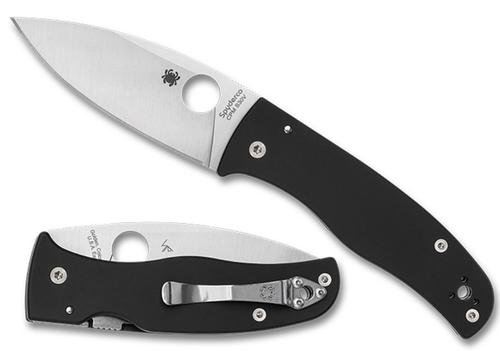 Spyderco Bodacious Compression Lock Folder - 3.66" CPM-S30V Plain Edge Blade - Black G-10 Handle (C263GP)
