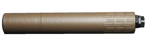HUXWRX Flow 45 M Flow-Through 45 Cal. Titanium Suppressor .578x28 Direct Thread, FDE Finish