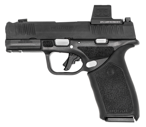 Springfield Hellcat Pro OSP Optic Ready Pistol HCPC-TJBOGSM, 9mm, 3.70in, Black Hogue Grip Sleeve, Black Finish, 15 Rds