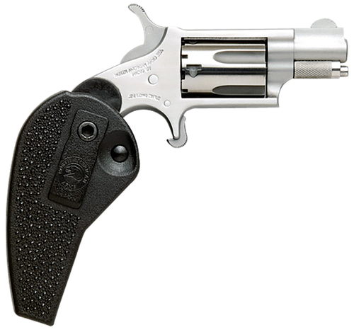North American Mini-Revolver 22MSHG, 22 Magnum (WMR), 1-1/8", Black Holster Grip, Stainless Finish, 5 Rd