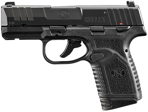 FN Herstal Reflex Pistol 66101420, 9mm Luger, 3.30in, Black Stippled, Black Finish, 10 Rds