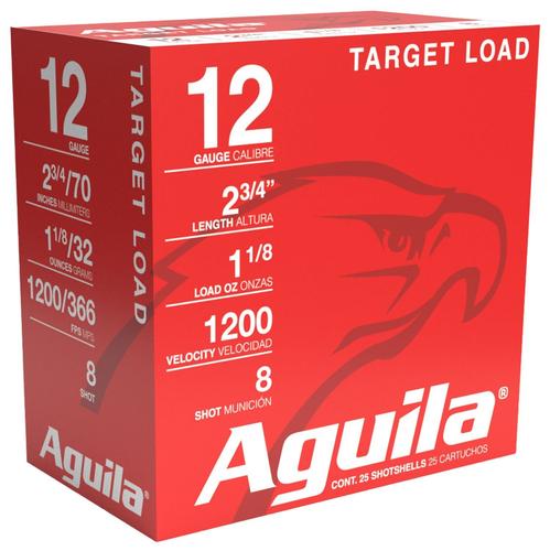 Aguila Competition Shotshells 1CHB1358, 12 Gauge, 1 1/8oz, 1200 fps, #8 Shot, 25 Rds/Bx