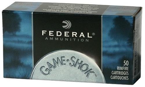Federal Premium Game-Shok Rimfire Ammunition 710, 22 Long Rifle, Copper Plated Solid, 40 GR, 1240 fps, 50 Rd/bx