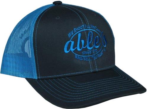 Able's Mesh Cap Charcoal, Neon Blue (ACCNB)