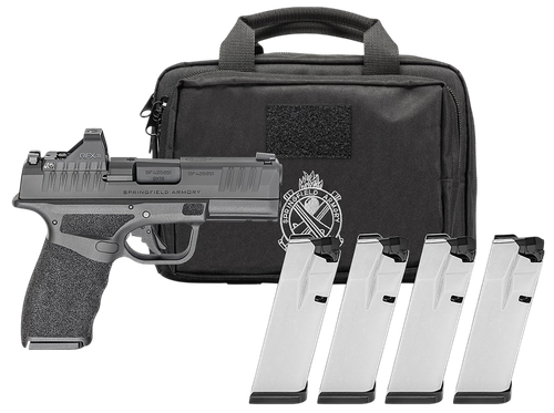 Springfield Hellcat Pro OSP Optic Ready Pistol HCP9379BOSP15PAC, 9mm, 3.70in, Textured Grips, Black Finish, 15 Rds