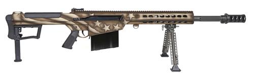 Barrett M107A1 America 250 Semi-Auto Rifle, 50 BMG, 20", Fixed w/Sorbothane Recoil Pad Stock, Chrome Lined Fluted Barrel, 10 Rds