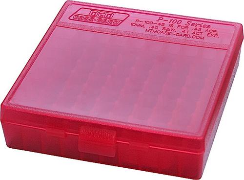 MTM 100 Round 9MM/380 Red Pistol Ammo Box