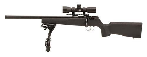 Savage Arms Rascal Target XP Bolt Action Rifle w/Bipod and Scope 13836, 22 LR, 16.12", Blued Finish, 1 Rd