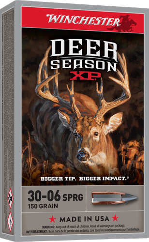 Winchester Deer Season XP Rifle Ammunition X3006DS, 30-06 Sprgfld, Extreme Point Polymer Tip, 150 GR, 2920 fps, 20 Rd/bx