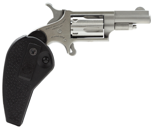 North American Mini-Revolver HGBKLLR, 22 LR, 1 5/8", Black Holster Grip, Stainless Finish, 5 Rd