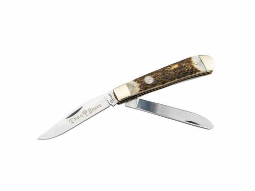 Boker Treebrand Trapper Folding Knife, Stag (110833ST)