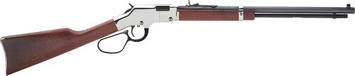 Henry Golden Boy Silver Large Loop Lever Rifle H004SL, 22 S/L/LR, 20", American Walnut Stock, Nickel-Plated Metal Finish