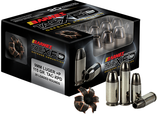 Barnes Tactical Personal Deense Handgun Ammunition 21550, 357 Mag, TAC-XPD, 125 GR, 1220 fps, 20 Rd/Bx
