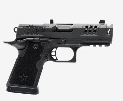 Staccato HD C4X 2011 Premier Pistol Package  20-2701-000107-01, 9mm, 4", Textured Polymer Grips, DLC Black Finish, DLC Comp Barrel, Optic Ready, 15 Rds