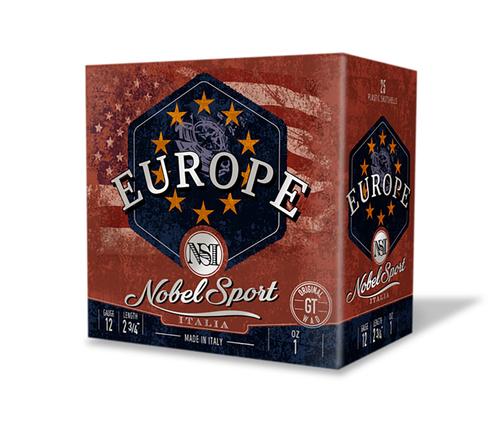 Nobel Sport Europe Shotshells ANSEU1218, 12 Gauge, 2-3/4", 1 oz, 1250 fps, #8 Lead Shot, 25 Rds/box
