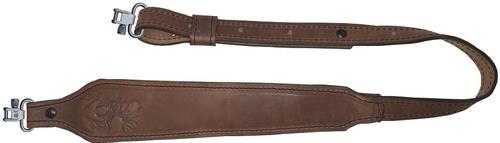 AA&E Leathercraft Deer Head Short Taper SLing w/Metal Swivels, Cafe Brown (8502245S210)