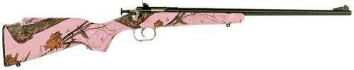Crickett Single Shot Bolt Action Rifle KSA2161, 22 Long Rifle, 16.12", Mossy Oak Blaze Pink Synthetic Stock, Blued Finish, 1 Rd