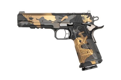 Custom & Collectable Kimber DS Warrior 1911 Spectre Pistol,, 9mm, 5", Multi-Cam Gold Carbon Fiber Grips, Multi-Cam Gold Cerakote, Optic Ready, 20+1