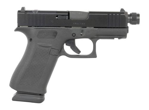 Glock 43X MOS Pistol, 9mm, 3.39" Threaded, Black Synthetic Grips, Black Finish, Fixed Sights, 15 Rds