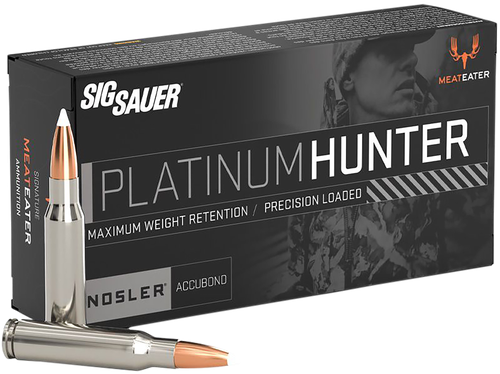 Sig Platinum Hunter Rifle Ammunition E308PH16520, 308 Win, 165 gr, 20 Rd/Bx