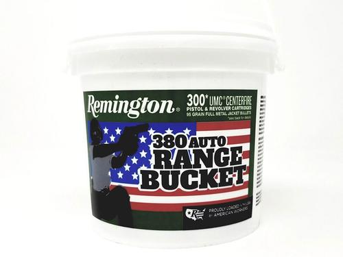 Remington UMC Handgun Ammunition L380APBCA, 380 ACP, FMJ, 95 GR, 955 fps, 300 Rd/Bucket
