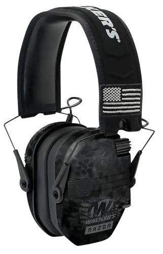 Walker's Razor Slim Patriot Electronic Muff, 23 dB, Over the Head, Kryptek Highlander/Black Polymer GWPRSEMPATKPT