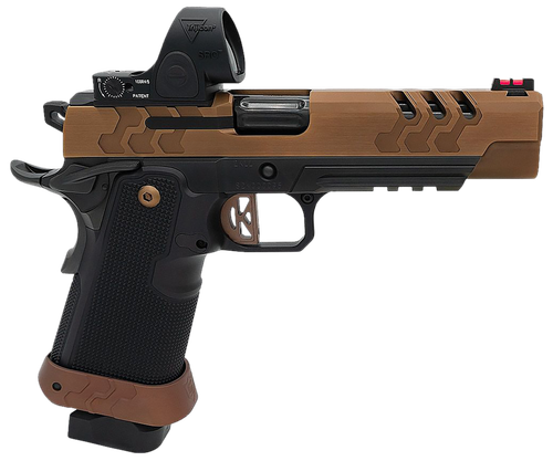 Kimber 2K11 Target Double Stack 1911 Pistol, 3500055, 9mm, 5", Aluminum Grips, Coyote DLC Slide, Polished PVD Barrel, w/Trijicon SRO, 20+1