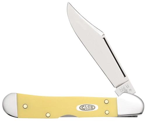 Case Knives Yellow Synthetic Smooth Mini CopperLock