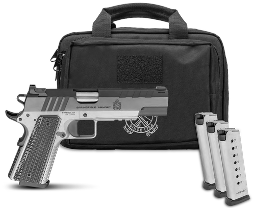 Springfield 1911 Emissary Pistol PX9221L-PKG, 10mm, 5in, Black VZ Thin-Line G10 Grips, Stainless Finish