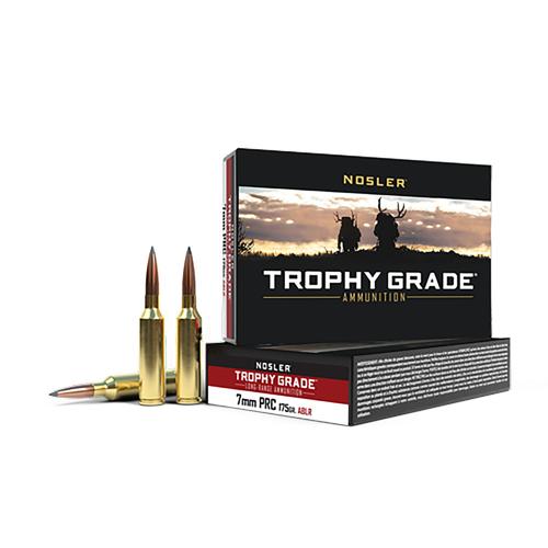 Nosler Trophy Grade Rifle Ammunition 61239, 7mm PRC, AccuBond Long-Range, 175 gr, 3000 fps, 20 Rd/Bx