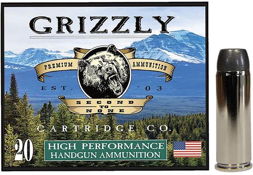 Grizzly Ammunition High Performance Pistol Ammunition GC45C4, 45 Colt, Wide Flat Nose Gas Check, 265  GR, 950  fps, 20 Rd/bx