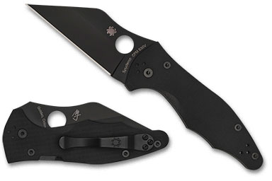 Spyderco Yojimbo 2 Folding Knife, Plain Edge, Black (C85GPBBK2)