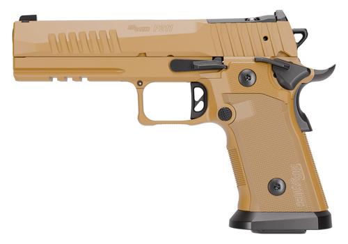 Sigarms P211-GT5 Pistol 211F-9-GT5-COY, 9mm, 5in Bull Barrel, Aluminum Grips, 21 Rds