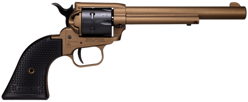 Heritage Rough Rider SAO Revolver SRR22A6, 22 LR, 6.50", Black Polymer Grips, Burnt Bronze Finish, 6 Rds