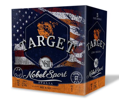 Nobel Sport Target Low Recoil Shotshells ANSLR18, 12 Gauge, 2-3/4", 1 oz, 1200 fps, #8 Lead Shot 25 Rds/box
