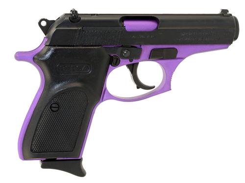 Bersa Thunder 380 Pistol T380PRP8, 380 ACP, 3.50in, Black Textured Polymer, Purple Cerakote Finish, 8 Rds