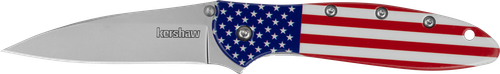 Kershaw Leek USA Drop Point EDC Knife w/Red/White/Blue Flag Handle (1660USA)