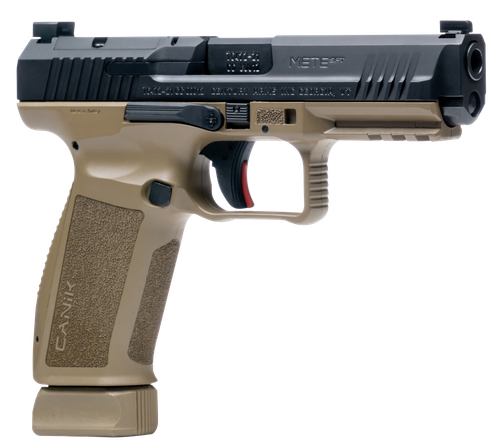 Canik Mete SFT Full Size Pistol HG5636N, 9mm, 4.46", FDE Polymer Grips, Black Nitride Slide, Optic Ready, 20 Rds