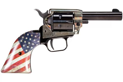 Heritage Barkeep Revolver BK22CH3USFLAG, 22LR, 3.6in, Laser Grips, 6 Rds