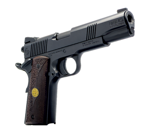 Dickinson 1911 Adam Pistol DKSN9BB, 45 ACP, 4.37in, Wood Grips, Black Finish, 8 Rds