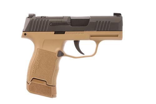 Sigarms P365 Optic Ready Pistol 365-9-RTXR3P-C-TACPAC, 9mm, 3.1in, Coyote (FDE) Grip Frame, 17 Rds