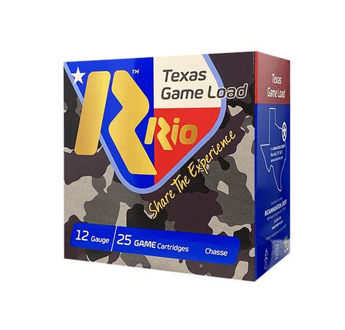 Rio Texas Game Load High Velocity Shotshells TG366TX, 12 Gauge, 2-3/4", 1 1/4 oz, 1260 fps, #6 Lead Shot, 25 Rds/box