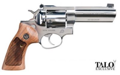Ruger GP100 Revolver 1777, 357 Mag/38 Special, 4.2in, Checkered Hardwood Grips, Stainless Finish, 6 Rds