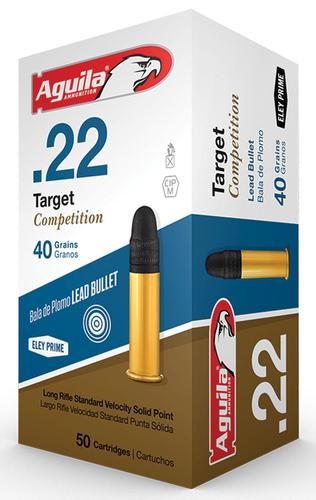 Aguila Rimfire Ammunition 1B222514, 22 Long Rifle (LR), Lead Round Nose, 40 GR, 1080 fps, 50 Rds/Bx