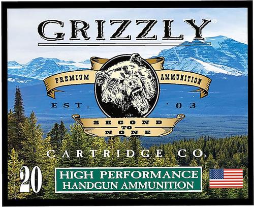 Grizzly Ammunition High Performance Pistol Ammunition GC10M6, 10mm Auto, Jacketed Hollow Point (JHP), 165  GR, 20 Rd/bx