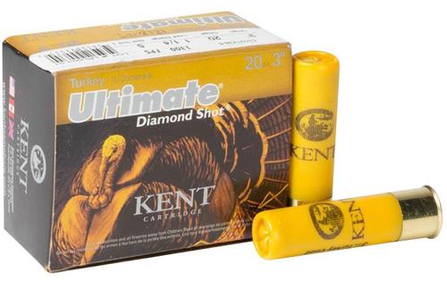 Kent Cartridge Ultimate Turkey Diamond Shotshells C203TK364, 20 Gauge, 3", 1 1/4 oz, #4 Lead Shot, 10 Rds/bx